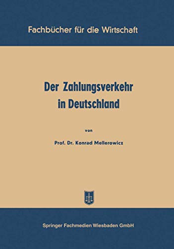Der Zahlungsverkehr in Deutschland (Fachbücher für die Wirtschaft) von Gabler Verlag