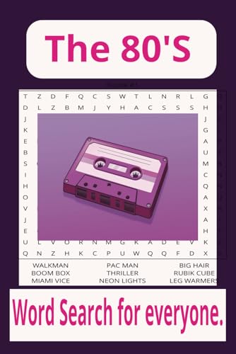 80s Word Search Puzzle Book: Word Search Puzzle Book With Easy To Read Print. 6x9 inches, 110 pages, 50+ puzzles von Independently published