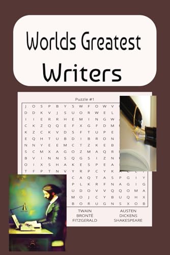Famous Writers Word Search: Word Search Puzzle, Easy to Read Print, 6x9, 55 puzzles, relaxation von Independently published