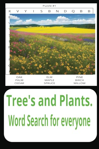 Trees and Plants Word Search Puzzle: Trees and Plants Word Search Puzzle with Easy To Read Print, 6x9 inches, 110 pages, 50+ puzzles, Great as A Gift von Independently published