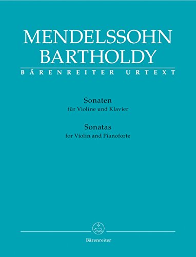Sonaten für Violine und Klavier: deutsch / englisch. Erste Urtext-Ausgabe von Mendelssohns. Mit einer Urtext-Violinstimme sowie einer zweiten ... Fingersätze und Strichbezeichnungen enthält