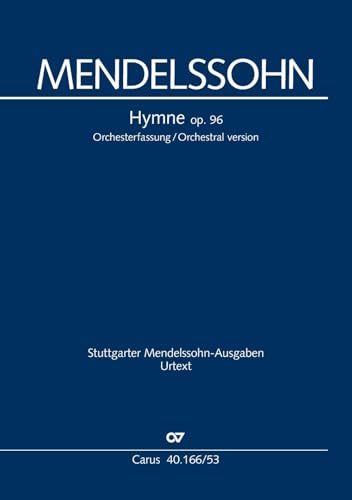 Hymne (Klavierauszug, auch Orgelauszug): Drei geistliche Lieder und Fuge (Orchesterfassung), op. 96 von Carus-Verlag