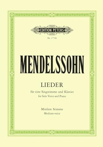 Lieder: Mittlere Singstimme / Klavierauszug Lieder: Mittlere Singstimme / Klavierauszug
