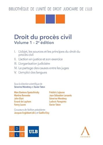 Droit du procès civil - Vol I (1): Tome 1 von ANTHEMIS