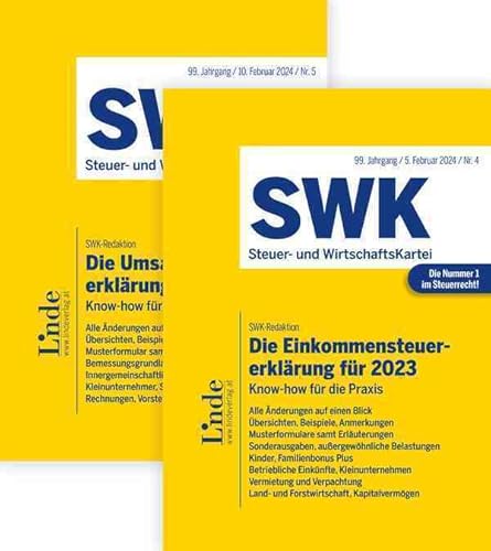 Die Steuererklärungen für 2023 - Band 1 + 2: Band 1: Einkommensteuer | Band 2: Umsatzsteuer von Linde Verlag Ges.m.b.H.