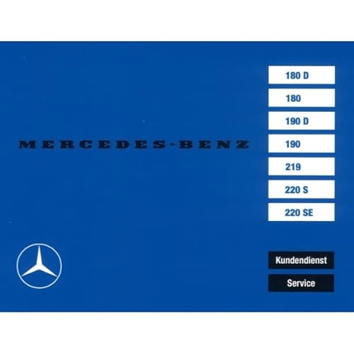 Mercedes-Benz 180D 180 190D 190 219 220S 220SE mehrsprachiges Serviceheft