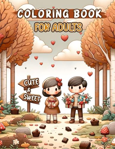 Cute and Sweet: A Valentine's Day Coloring Book for Adults Featuring Romantic Hearts, Adorable Animals. Beautiful Flowers and Sweet Love Phrases von Independently published