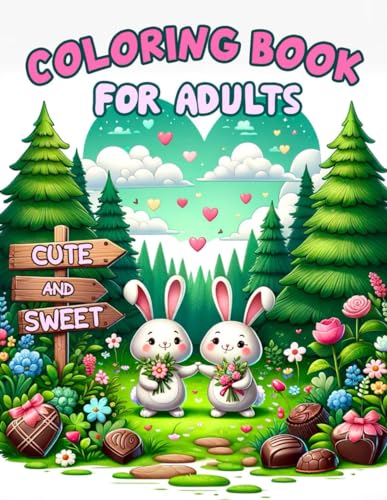 Cute and Sweet: A Valentine's Day Coloring Book for Adults Featuring Romantic Hearts, Adorable Animals. Beautiful Flowers and Sweet Love Phrases von Independently published