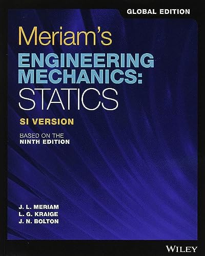 Meriam's Engineering Mechanics: Statics, Global Edition von Wiley