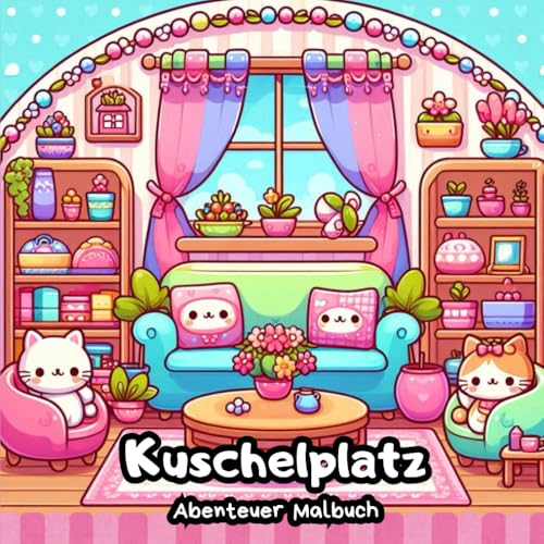 Kawaii Kuschelplatz Abenteuer Malbuch
