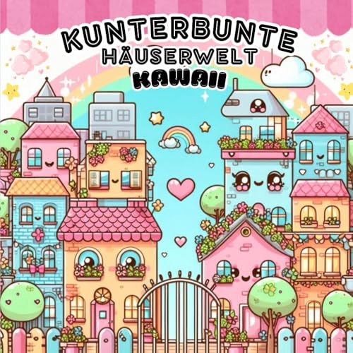 Kunterbunte Häuserwelt - Kawaii Malbuch (Einzigartige Kawaii Malbücher, Band 8)