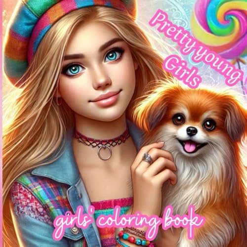 Pretty young Girls - girls' coloring book (Wonderful Girls Coloring Book Series:, Band 2) von Independently published