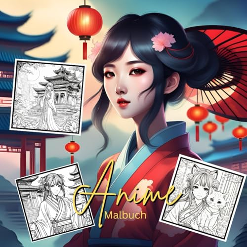 Wunderschönes Anime Malbuch - Anime Mädchen Wunderschönes Anime Malbuch - Anime Mädchen