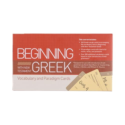 Beginning With New Testament Greek Vocabulary and Paradigm Cards