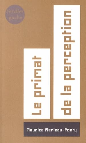 Le primat de la perception (0000) Le primat de la perception (0000) von VERDIER