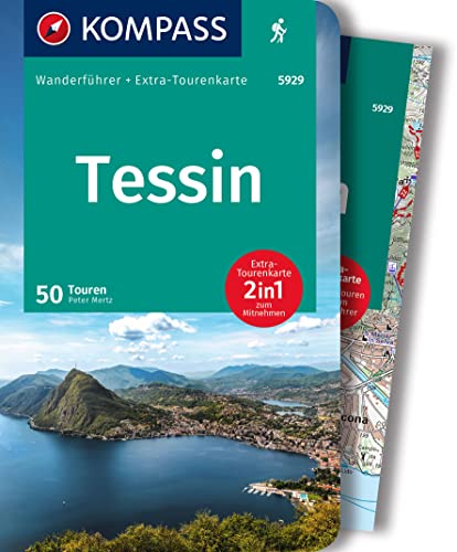 KOMPASS Wanderführer Tessin, 50 Touren mit Extra-Tourenkarte: GPS-Daten zum Download