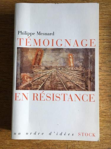 TEMOIGNAGE EN RESISTANCE
