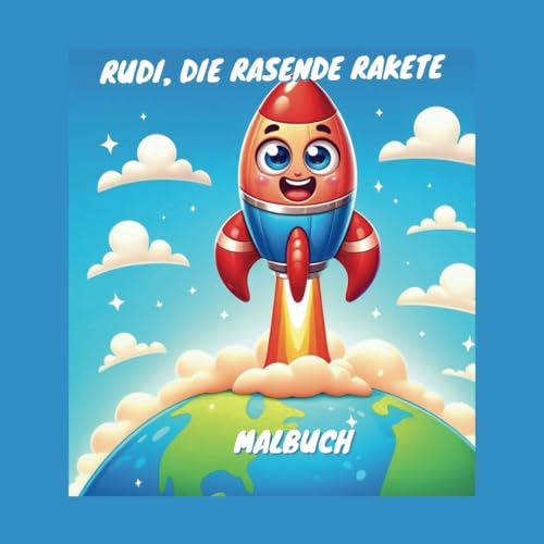Malbuch für Kinder ab 4 Jahren: Rudi, die rasende Rakete: Ein interaktives Malbuch für kleine Weltraumentdecker