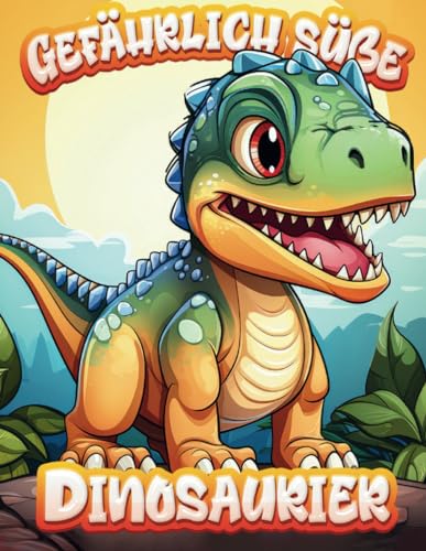 Gefährlich süße Dinosaurier: Das Malbuch für die Familie | Für mehr Qualitätszeit und die familiäre Bindung | Mit 55 Dino Motiven zum Ausmalen