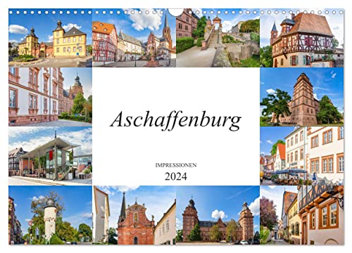 Aschaffenburg Impressionen (Wandkalender 2024 DIN A3 quer), CALVENDO Monatskalender