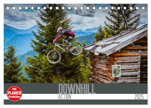 Downhill Action (Tischkalender 2025 DIN A5 quer), CALVENDO Monatskalender: Mit dem Bike in Action und am Limit, das ist Downhill von Calvendo