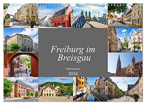 Freiburg im Breisgau Impressionen (Wandkalender 2024 DIN A3 quer), CALVENDO Monatskalender