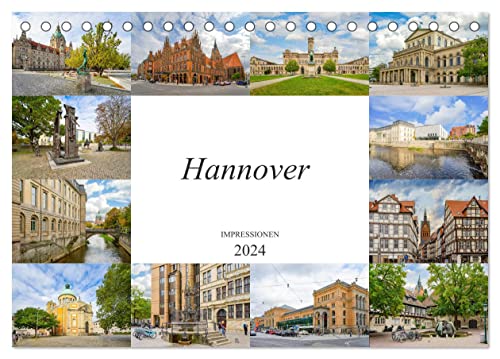 Hannover Stadtansichten (Tischkalender 2024 DIN A5 quer), CALVENDO Monatskalender