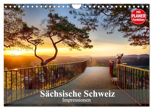 Sächsische Schweiz – Impressionen (Wandkalender 2024 DIN A4 quer), CALVENDO Monatskalender: Die Schönheit der Sächsischen Schweiz von CALVENDO