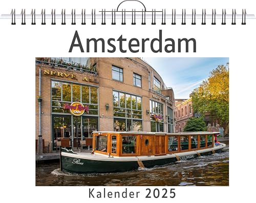 Amsterdam - (Wandkalender 2025, Kalender DIN A4 quer, Monatskalender im Querformat mit Kalendarium, das perfekte Geschenk) von FlipFlop