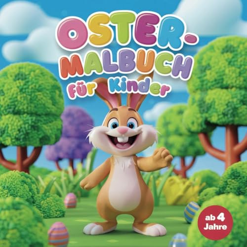 Oster-Malbuch mit 50 niedlichen Motiven zum Ausmalen - für Kinder ab 4 Jahren von Independently published
