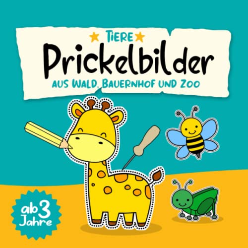 Prickelbilder ab 3 Jahre Tiere aus Wald Bauernhof und Zoo: Prickelblock & Prickelbuch zum basteln,Bastelbuch mit Prickelbilder Ideen für ... im Kindergarten als Prickelset & Bastelset Prickelbilder ab 3 Jahre Tiere aus Wald Bauernhof und Zoo: Prickelblock & Prickelbuch zum basteln,Bastelbuch mit Prickelbilder Ideen für ... im Kindergarten als Prickelset & Bastelset