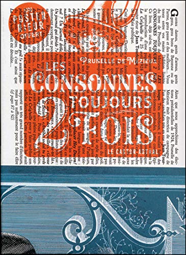 Les consonnes toujours 2 fois: Un poster offert