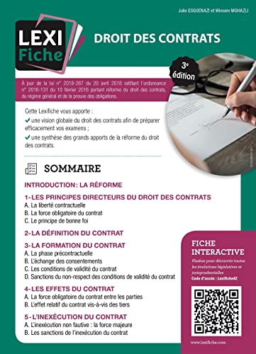 Droit des contrats: 3e édition