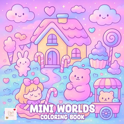Mini Worlds Coloring Book: Explore Tiny Worlds Full of Magic and Wonder von Independently published