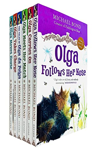 Olga Da Polga Series 6 Books Collection Set by Michael Bond (Tales of Olga Da Polga, Meets Her Match, Takes Charge, Moves House, Follows Her Nose & Carries On)