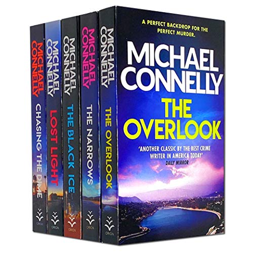 Michael Connelly 5 Books Set Collection Set, The Black Ice, The Narrows, The Overlook, Chasing the Dime, Lost Light