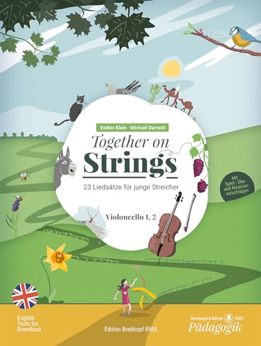 Together on Strings - 23 Liedsätze für junge Streicher - Violoncello 1+2 (EB 8985)