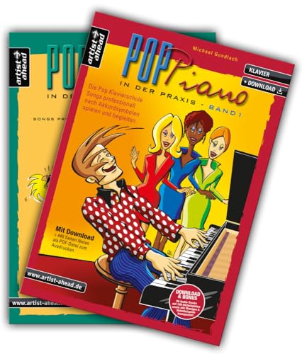 Pop-Piano in der Praxis – Band 1 + 2 im Set! Die Pop-Klavierschule – Songs professionell nach Akkordsymbolen spielen und begleiten (inkl. ... spielen und begleiten (inkl. CD & Download)