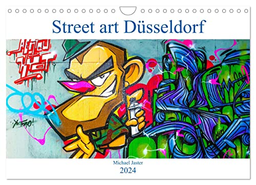 Street art Düsseldorf Michael Jaster (Wandkalender 2024 DIN A4 quer), CALVENDO Monatskalender von CALVENDO