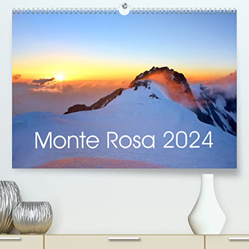 Monte Rosa (hochwertiger Premium Wandkalender 2024 DIN A2 quer), Kunstdruck in Hochglanz