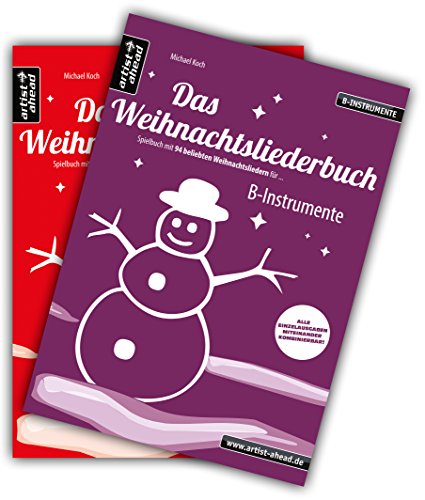 Das Weihnachtsliederbuch-Set (B-Instrumente + Klavierbegleitung): 2 Spielbücher mit 94 beliebten Weihnachtsliedern für B-Instrumente (z. B. für ... & Klavierbegleitung (Melodiestimme in C)
