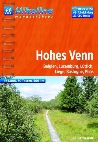 Hikeline Hohes Venn. Belgien, Eupen, Spa, Malmedy, 426 km, 1 : 35 000, GPS-Tracks Download, wasserfest