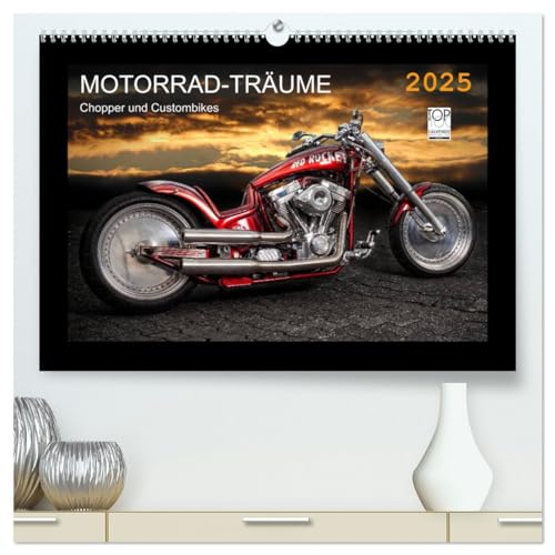 Motorrad-Träume – Chopper und Custombikes (hochwertiger Premium Wandkalender 2025 DIN A2 quer), Kunstdruck in Hochglanz: Harley-Davidson und außergewöhnliche Custombikes (CALVENDO Mobilitaet) von CALVENDO
