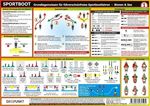 Info-Tafel-Set Sportboot führerscheinfrei: Grundlagenwissen für das führerscheinfreie Sportbootfahren - Binnen & See von Dreipunkt Verlag