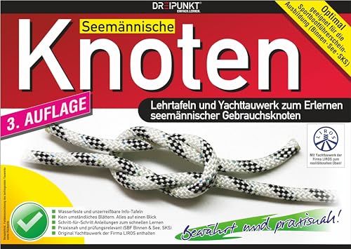 KNOTEN-BOX: Zwei Info-Tafeln und hochwertiges Yachttauwerk in einer attraktiven Box. KNOTEN-BOX: Zwei Info-Tafeln und hochwertiges Yachttauwerk in einer attraktiven Box.