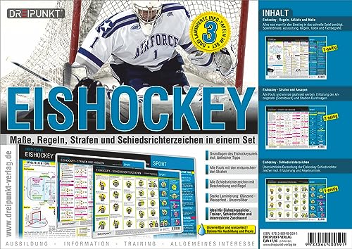 Tafel-Set Eishockey: Regeln, Maße, Spielablauf, Strafen, Ansagen und Schiedsrichterzeichen. von Dreipunkt Verlag