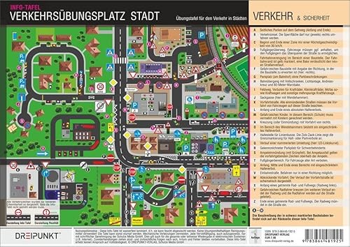 Verkehrsübungsplatz Stadtverkehr: Übungs- und Erklärungstafel für Verkehrssituationen im Stadtverkehr. von Dreipunkt Verlag