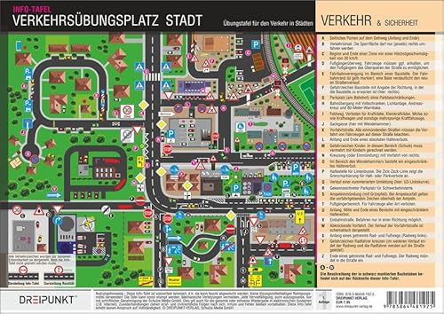 Verkehrsübungsplatz Stadtverkehr: Übungs- und Erklärungstafel für Verkehrssituationen im Stadtverkehr. Verkehrsübungsplatz Stadtverkehr: Übungs- und Erklärungstafel für Verkehrssituationen im Stadtverkehr.
