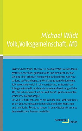 Volk, Volksgemeinschaft, AfD (kleine reihe) von Hamburger Edition