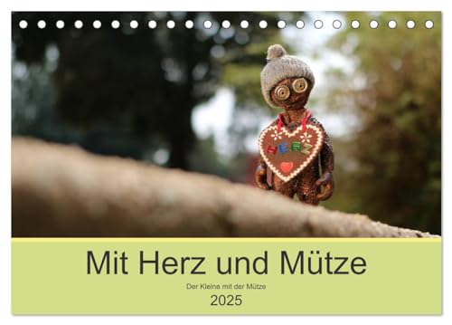 Mit Herz und Mütze (Tischkalender 2025 DIN A5 quer), CALVENDO Monatskalender von CALVENDO